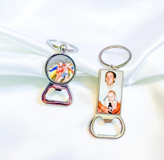 Custom Photo Bottle Opener Keychain: Personalized Metal Keychain