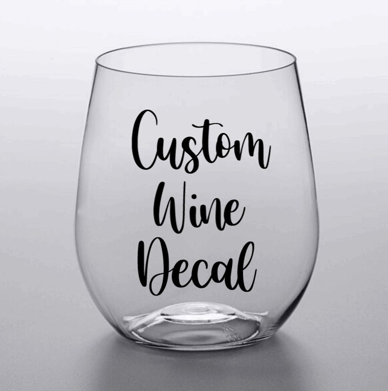 Vinyl Decal Custom Wine Glass Decal Sticker Wine Decal Wedding Etsy