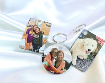 Personalized Double Sided Photo Keychain | Custom Keepsake with Your Favorite Moments | Gift for Christmas, Birthdays,  Boyfriend