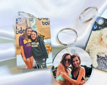 Custom Photo Keychain, Double Sided Personalized Picture Keychain, Family Photo Keychain Gift, Pet Keychain, Your Image Keychain