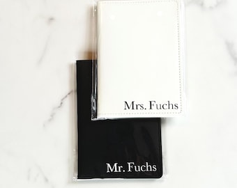 Personalized PU Leather Passport Holder and Luggage Tag Set