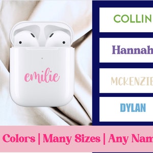 Custom Name Decal: AirPods Case, Shot Glass, Mini Decal