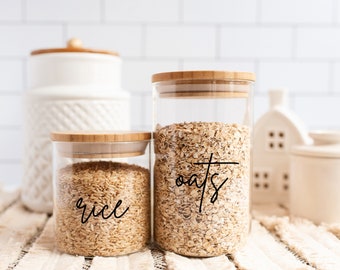 Custom Kitchen Pantry Labels: Canister Organization Decals