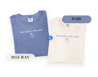 Last Toast on the Coast Bachelorette Comfort Colors Shirts: Beach Bachelorette T-shirts for Group