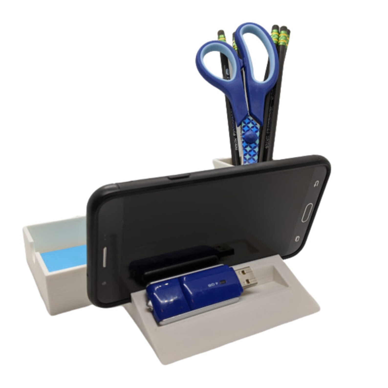 Eagle in Flight Desk Organizer Wood Desk Caddy White Desk Organizer 3D