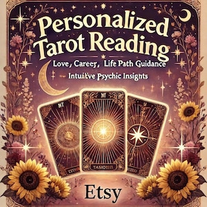 Personalisierte Tarot-Lesung | In-Tiefe Liebe, Beruf, Lebensweg Anleitung | Intuitive psychische Einsichten