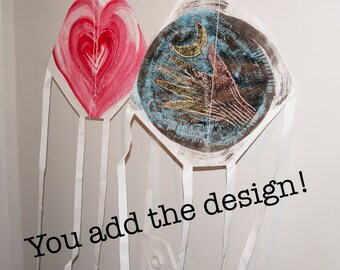 Kite Kit - Make your own kite! Homeschool project / STEAM project / Coloring / DIY Kite Craft Kit / Kids Kite Craft / Tyvek Kite Craft Kit