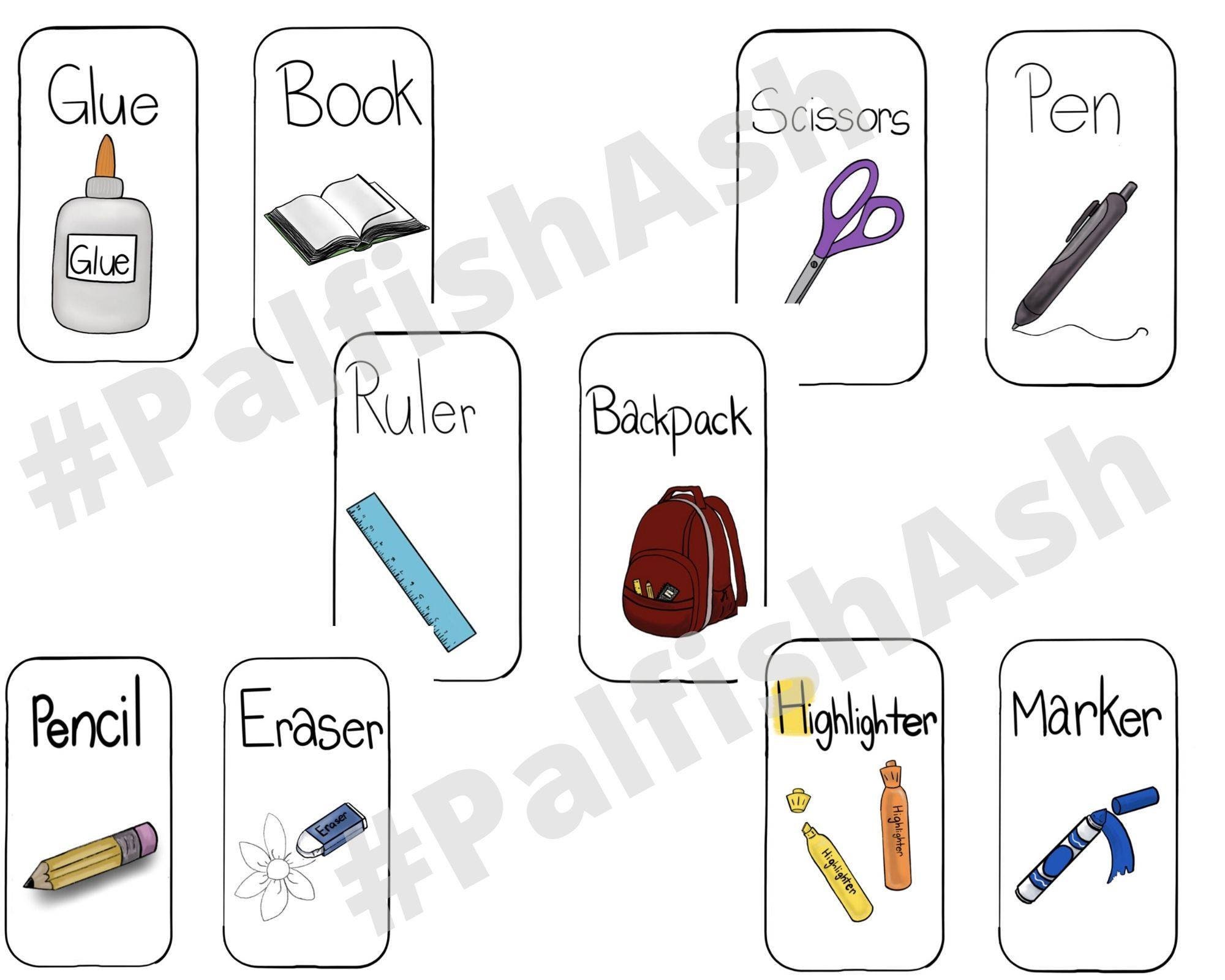 ESL Classroom Flashcards Instant Download Etsy