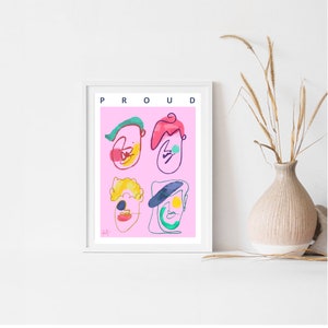 ORGOGLIOSO / Senza cornice / A6 A4 A3 / Citazione / Amore per se stessi / Casa / Grafica / Stampa / Decorazione murale / Cartolina / Arte / Poster / Surf