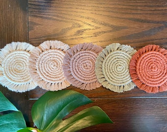 Macrame Coasters | Boho Home Decor | Handmade Boho Coasters