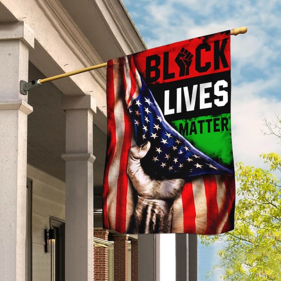 Black Lives Matter Blm Flag African American Juneteenth Etsy