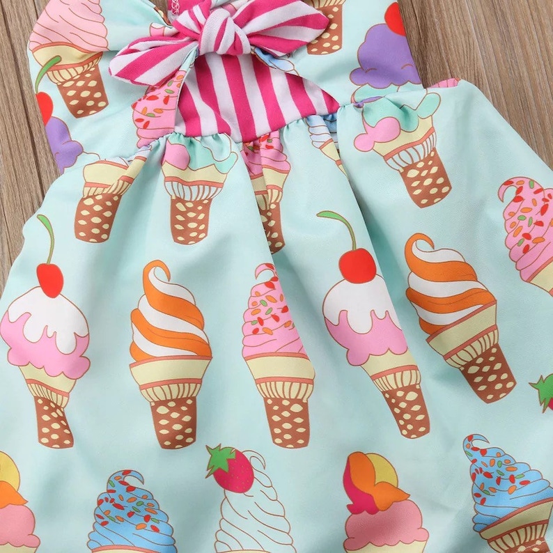 Girls Candy Land Ice Cream Dress Super Cute Summer Rainbow - Etsy
