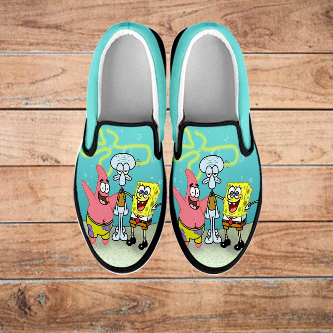 Cartoon Spongebob Squarepants Slip On Spongebob Shoes Custom | Etsy