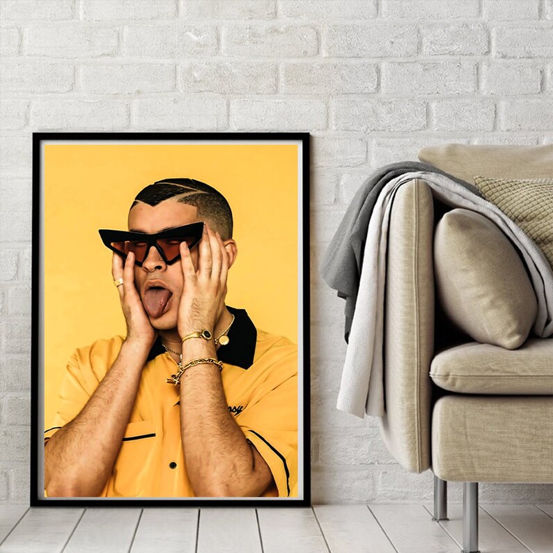 Bad Bunny Canvas Canvas Wall Art Vintage Music Art Playboy Cover Personalized Gift Playboy Bad Bunny Poster Home Decor Wall Art