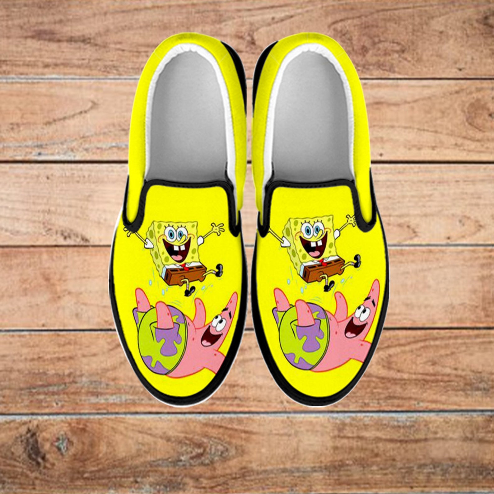 Cartoon Spongebob Squarepants Slip On Spongebob Shoes Custom | Etsy