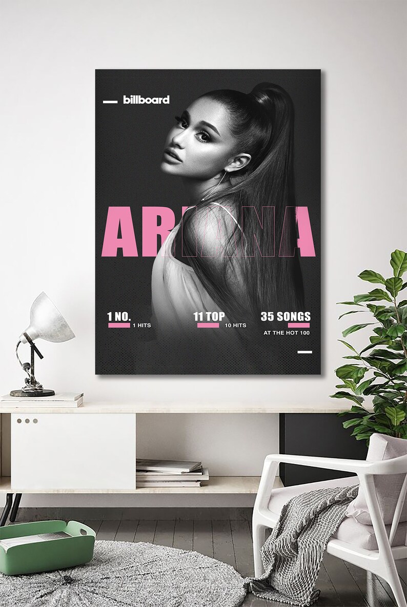Vintage Music Canvas Ariana Grande Canvas Poster Vintage Music Art Home Decor 41 Personalized Gift Poster Canvas Wall Art