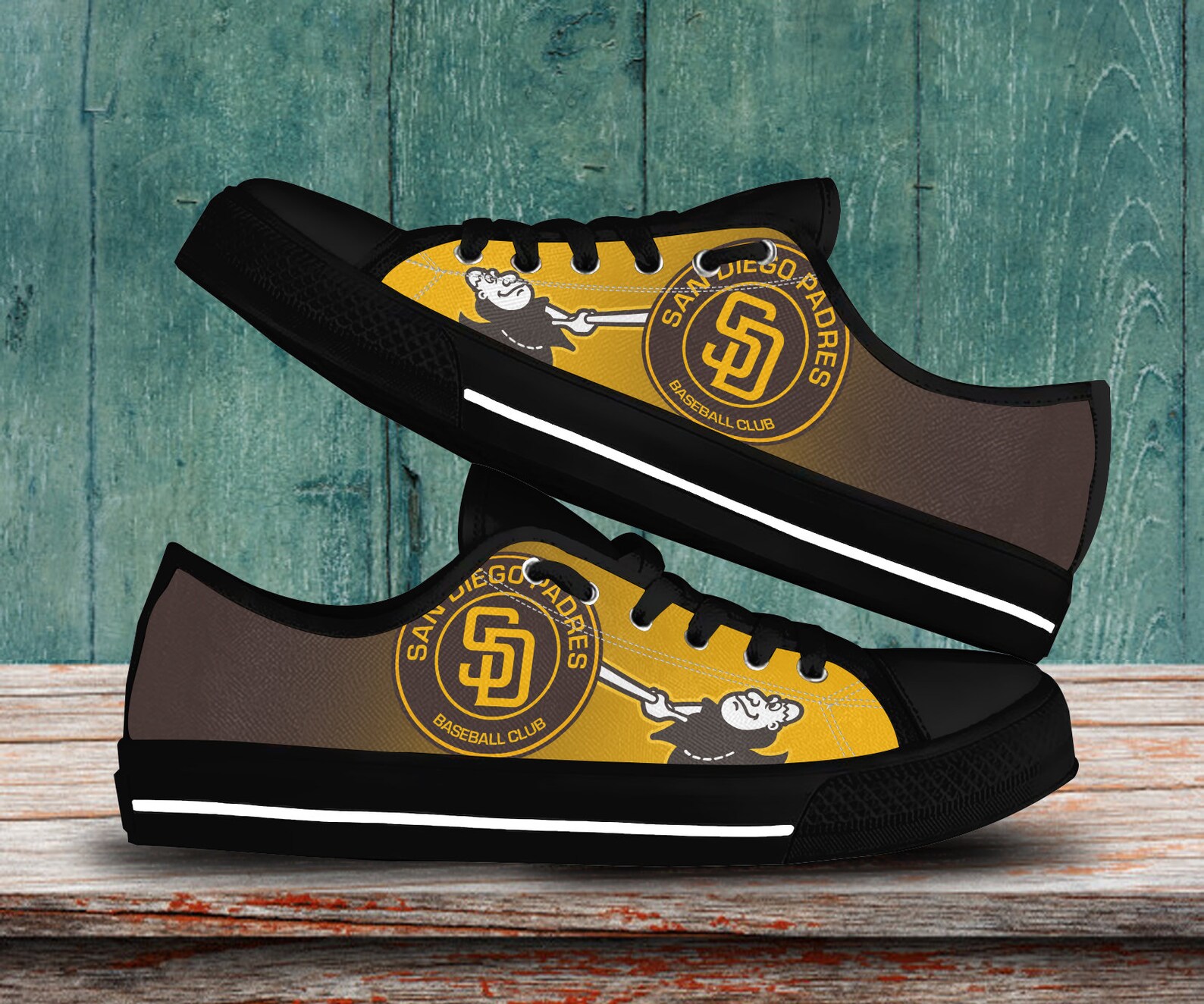 San Diego Padres Low top San Diego Padres Shoes Custom Shoe Etsy