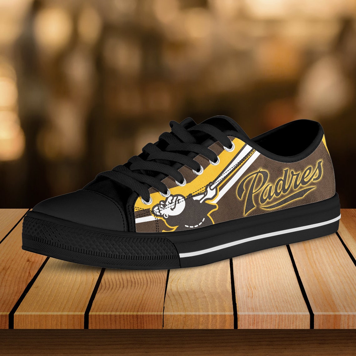 San Diego Padres Low top San Diego Padres Shoes Custom Shoe Etsy