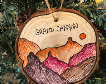 Arizona Parks Grand Canyon National Park National Park Art Road Trip Gifts Grand Canyon Ornament US Travel Arizona Ornament