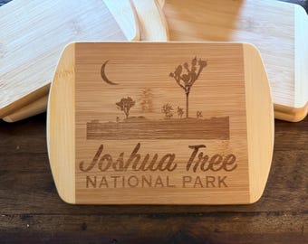 Joshua Tree National Park Small Cutting Board, Bamboo Wood, Palm Springs House Warming Gift