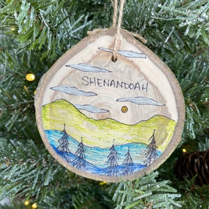 Shenandoah National Park Christmas Ornament Wood Slice Ornaments Shenandoah Virginia Souvenir Shenandoah Souvenir Shenandoah National Park image 5