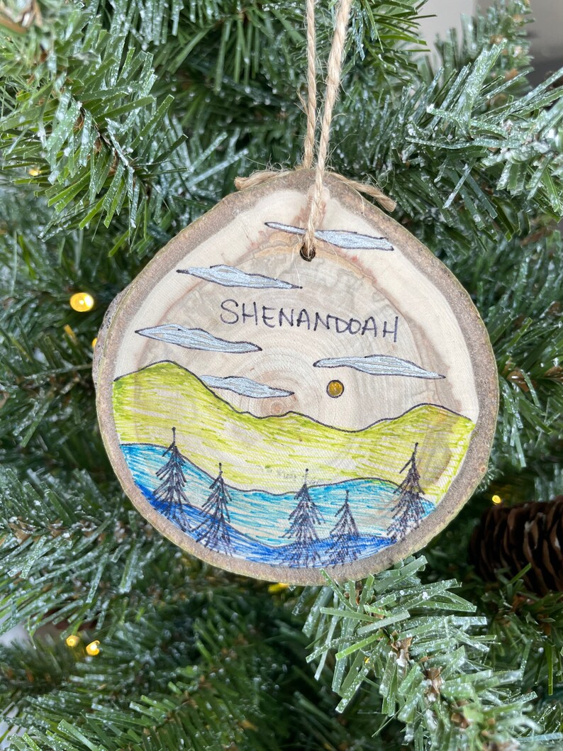 Shenandoah National Park Christmas Ornament Wood Slice Ornaments Shenandoah Virginia Souvenir Shenandoah Souvenir Shenandoah National Park image 5