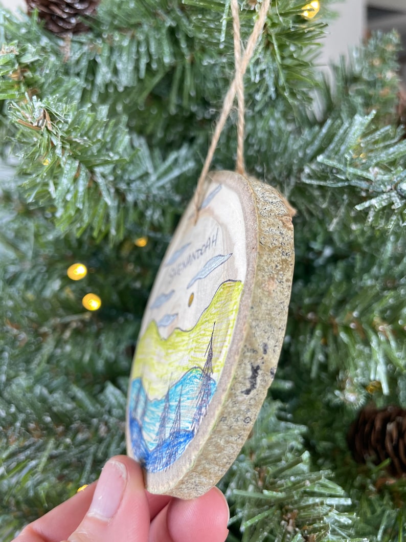 Shenandoah National Park Christmas Ornament Wood Slice Ornaments Shenandoah Virginia Souvenir Shenandoah Souvenir Shenandoah National Park image 3