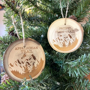 Backpacker Ornaments PCT AT Pacific Crest Trail Appalachian Trail Through Hiker Gift Pacific Crest Christmas Ornament California Oregon
