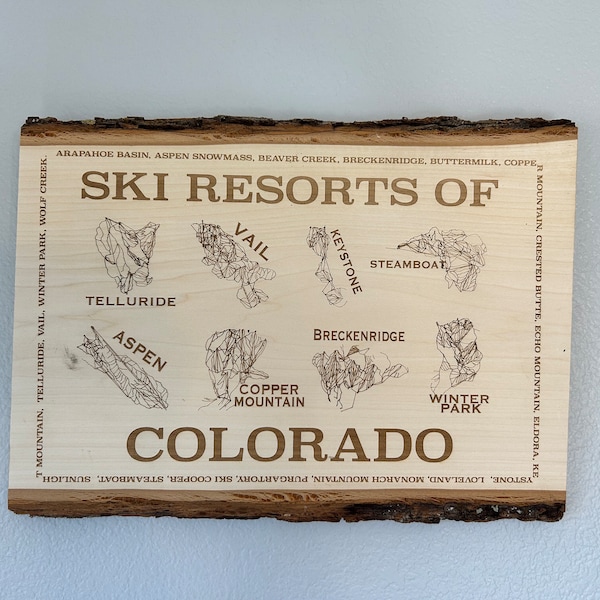 Colorado Ski Resorts Wall Art Etsy