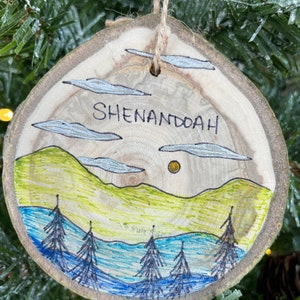 Shenandoah National Park Christmas Ornament Wood Slice Ornaments Shenandoah Virginia Souvenir Shenandoah Souvenir Shenandoah National Park image 6