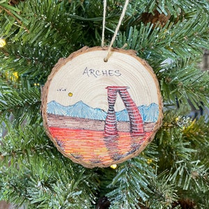 Arches National Park Christmas Ornament, Arches Ornament, National Park Art, Arches Souvenir, Moab Gift, Delicate Arch Art