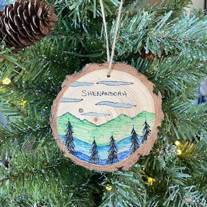 Shenandoah National Park Christmas Ornament Wood Slice Ornaments Shenandoah Virginia Souvenir Shenandoah Souvenir Shenandoah National Park image 7