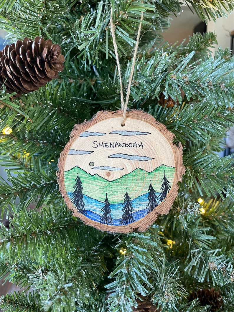 Shenandoah National Park Christmas Ornament Wood Slice Ornaments Shenandoah Virginia Souvenir Shenandoah Souvenir Shenandoah National Park image 7