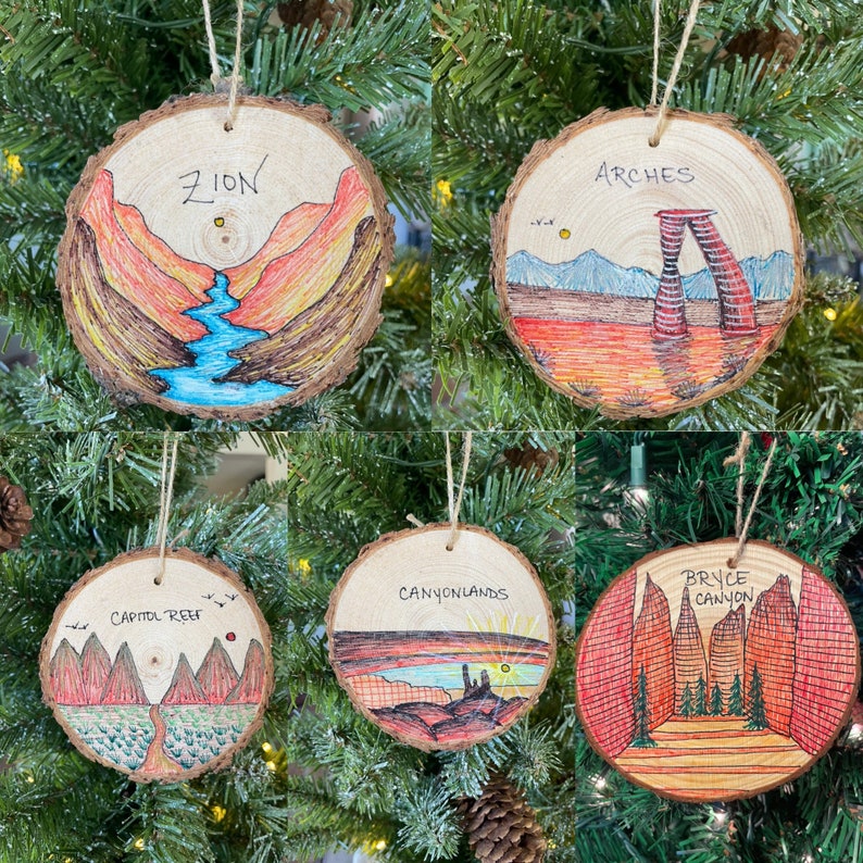Utah National Parks Christmas Ornaments Zion Canyonlands Etsy
