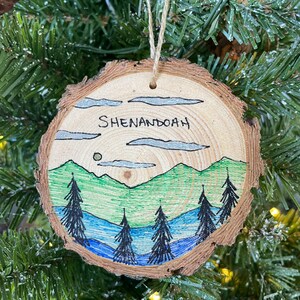 Shenandoah National Park Christmas Ornament Wood Slice Ornaments Shenandoah Virginia Souvenir Shenandoah Souvenir Shenandoah National Park image 4