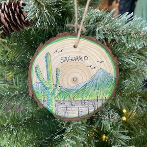 Saguaro National Park Ornament, National Park Art, Handmade Gifts, Arizona Gifts, Arizona Home, Tuscon Arizona, Mount Lemon, Cactus Gift