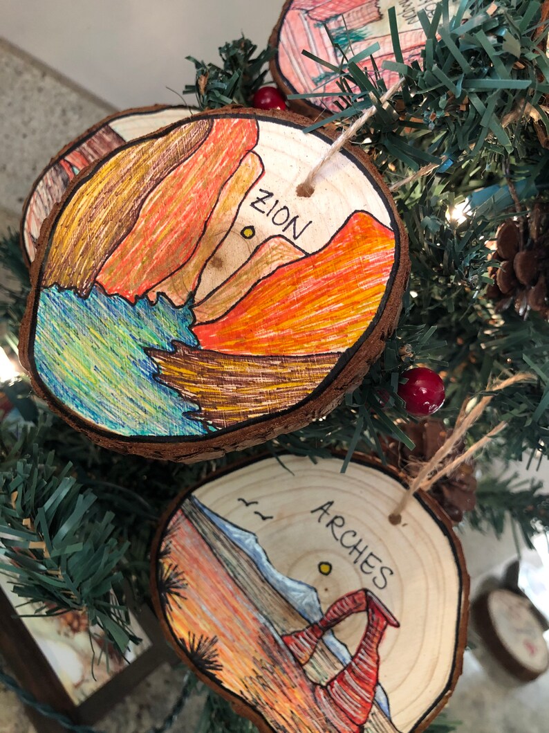 Utah National Parks Christmas Ornaments Zion Canyonlands Etsy