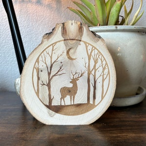 Deer Rustic Shelf Decor Woodlands Nursery Theme Rustic Cabin Home Decor for Hunting Cabin Mountain Lodge Deer Home Decor Forest Rustic Wall