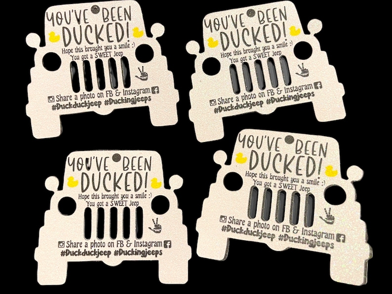 Duck Duck Jeep Tags Customizable Rubberbands included Etsy