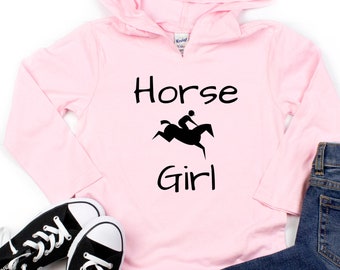 Horse Girl Hoodie,  Pony Kids Equestrian Hoody, Horse Lover Hooded Sweatshirt, Horse Gifts for Girls, Birthday Gift, Horse Hoodies