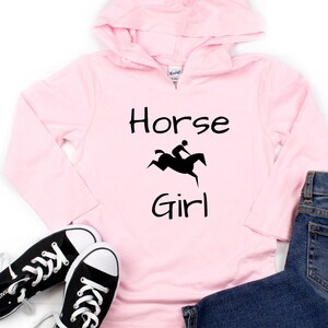 Horse Girl Hoodie Pony Kids Equestrian Hoody Horse Lover Hooded
