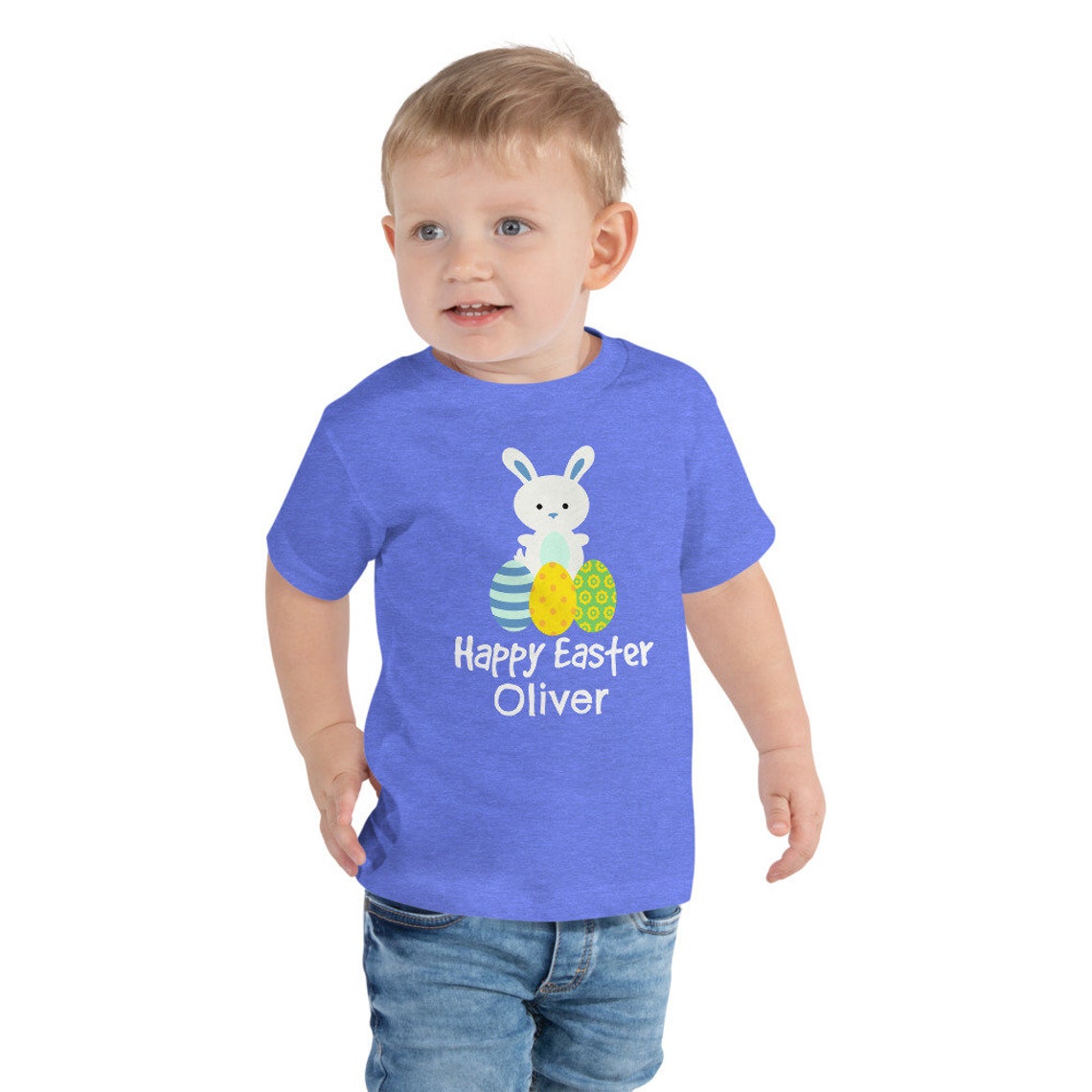 Kids Personalized Custom Easter Shirt, Boys Easter Shirt, Happy Easter