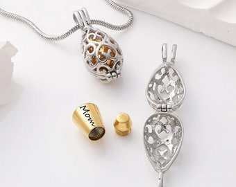 Cremation Jewelry for Pet Urn or Human Urn Necklace Ashes Necklace Fillable Pet Memorial Necklace or Pet Memorial Locket Keepsake Necklace