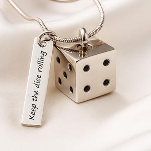 Necklace For Ashes For Men Urns For Ashes Dice Cremation Urns Personalized Cremation Jewelry For Men Ashes Jewelry Urns For Human Ashes