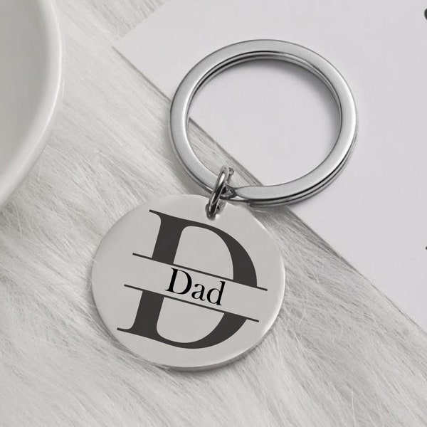 Name keychain initial Keychain personalized keyring Monogram keychain customized keychain Mothers Day Gifts for father, Coach gift for Him