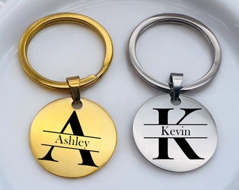 Monogrammed initial keychains hot sale