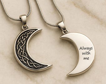 Vintage Moon Urn Necklace Cremation Jewelry Ashes Necklace for Human Ashes or Pet Ashes Cremation Necklace for Ashes Pet Ashes Necklace