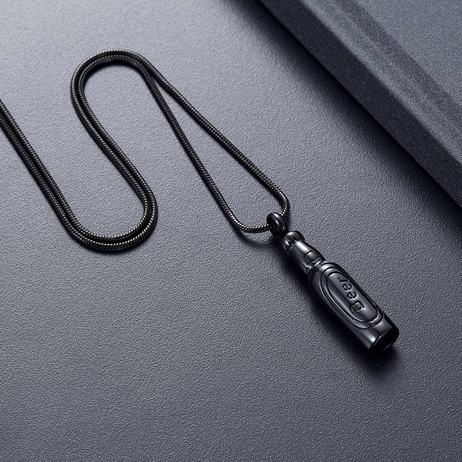 Personalized Beer Urn Necklace For Human Ashes Dad Memorial Etsy