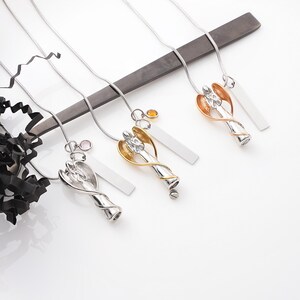 Cremation Jewelry For Ashes Human • Urns For Human Ashes • Mourning Jewelry • Urn Necklace • Memorial Jewelry • Guardian Angel Necklace image 2