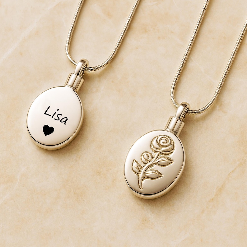 Urns For Human Ashes Mourning Jewelry Ashes Necklace Jewelry Urn For Ashes Custom Cremation Jewelry Urn Necklace Included Funnel Kit And Bag image 3